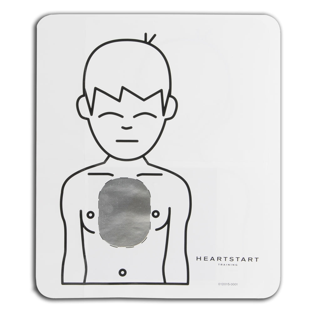 HeartStart Infant/Child Pad Placement Guide