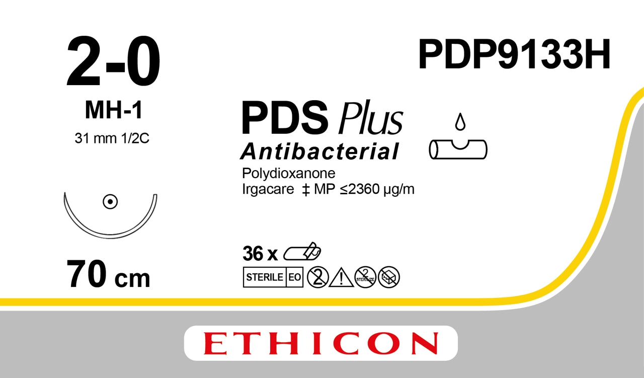 PDS PLUS, violet, monofilament - 2-0, 70cm - Box of 36