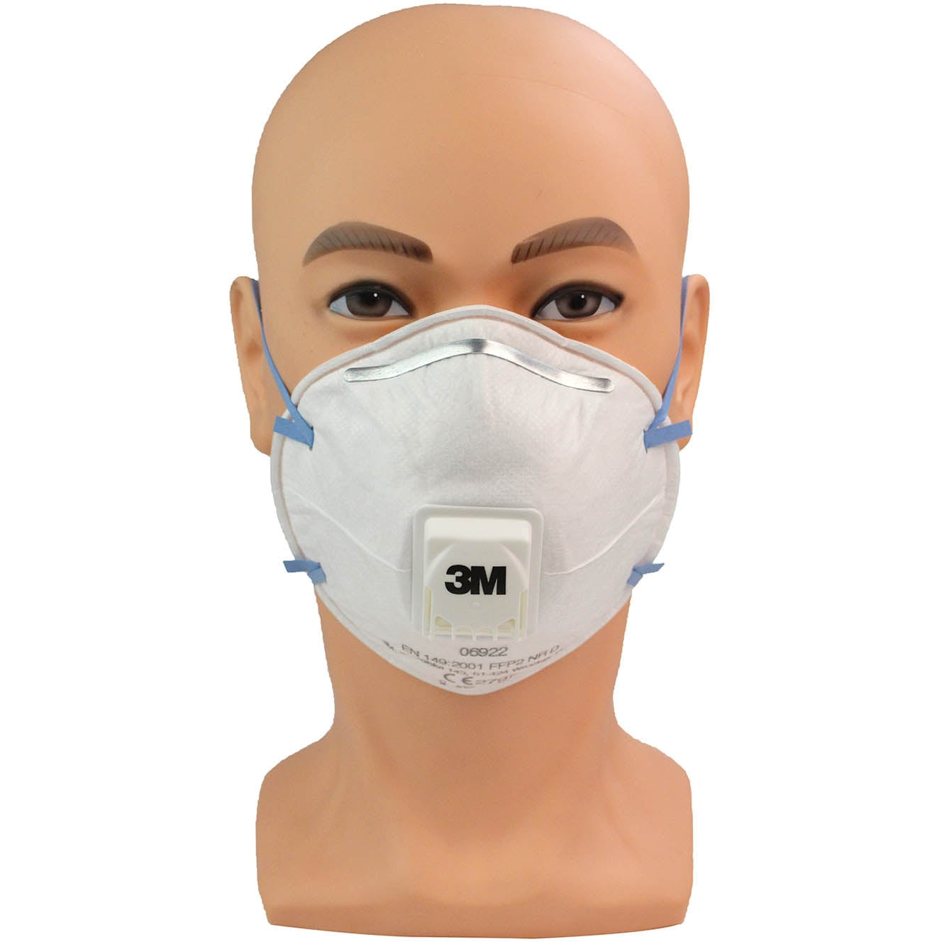 3M™ FFP2 Face Mask 06922 - Valved  (Box of 10 Masks)