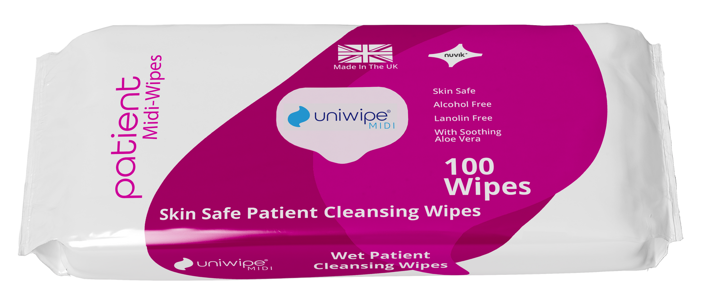 Uniwipe - Patient Wet Cleansing Wipes (Pack of 100) - Case of 27 Packs