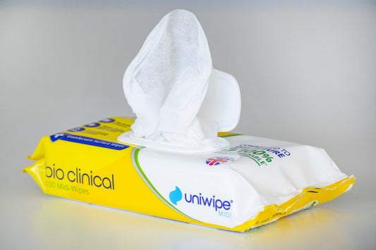 Uniwipe - Bioclinical Disinfectant Surface Wipes 100% Biodegradable Wipes (Pack of 100) - Case of 15 Packs