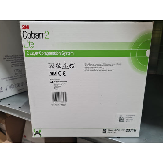 Coban 2 Lite Compression System -  Comfort Foam Layer 1# - 15cm x 2.7m  -Box of 10 - CLEARANCE DUE TO 08/2023 EXPIRY