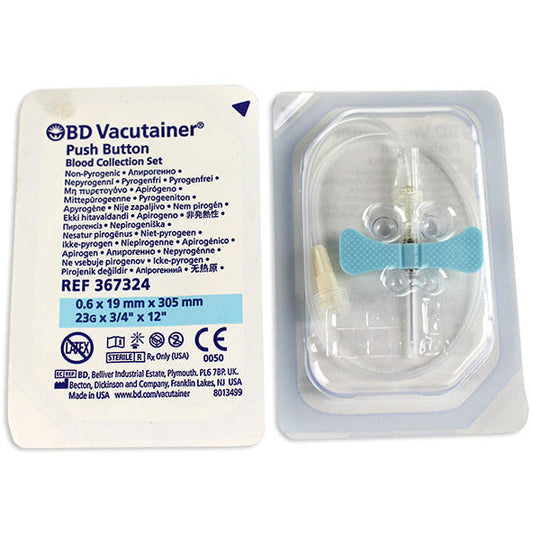 BD Push Button Blood Set 23g x 0.75 Per 50 W/out Luer Adaptor 12 Tubing