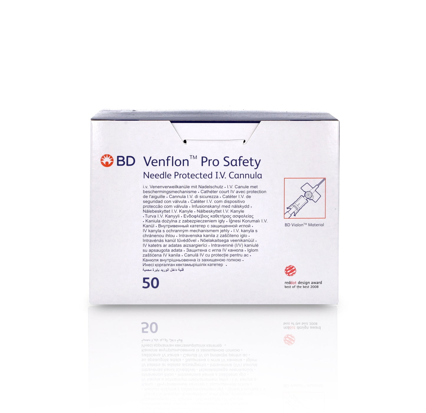 BD Venflon Pro Safety™  14g x 45mm, Orange - Box of 50