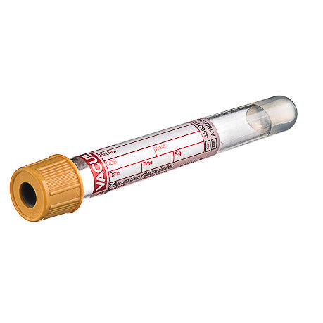 VACUETTE® TUBE 5 ml CAT Serum Separator Clot Activator- 13x100 gold cap, PREMIUM x 50