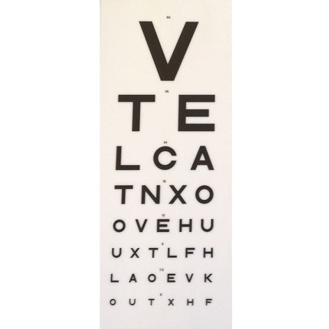 6m Plastic Wall hanging test Chart - VTE Direct DVLA Chart