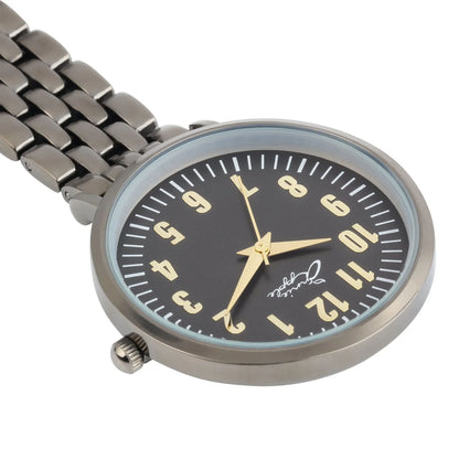 Annie Apple Nurses Fob Watch - Aurora - Gold/Gunmetal - Link - 35mm