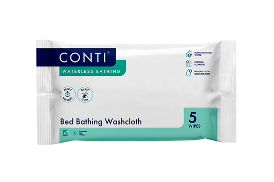 Conti® Bed Bathing Washcloth - Fragrance Free - 5 Cloths