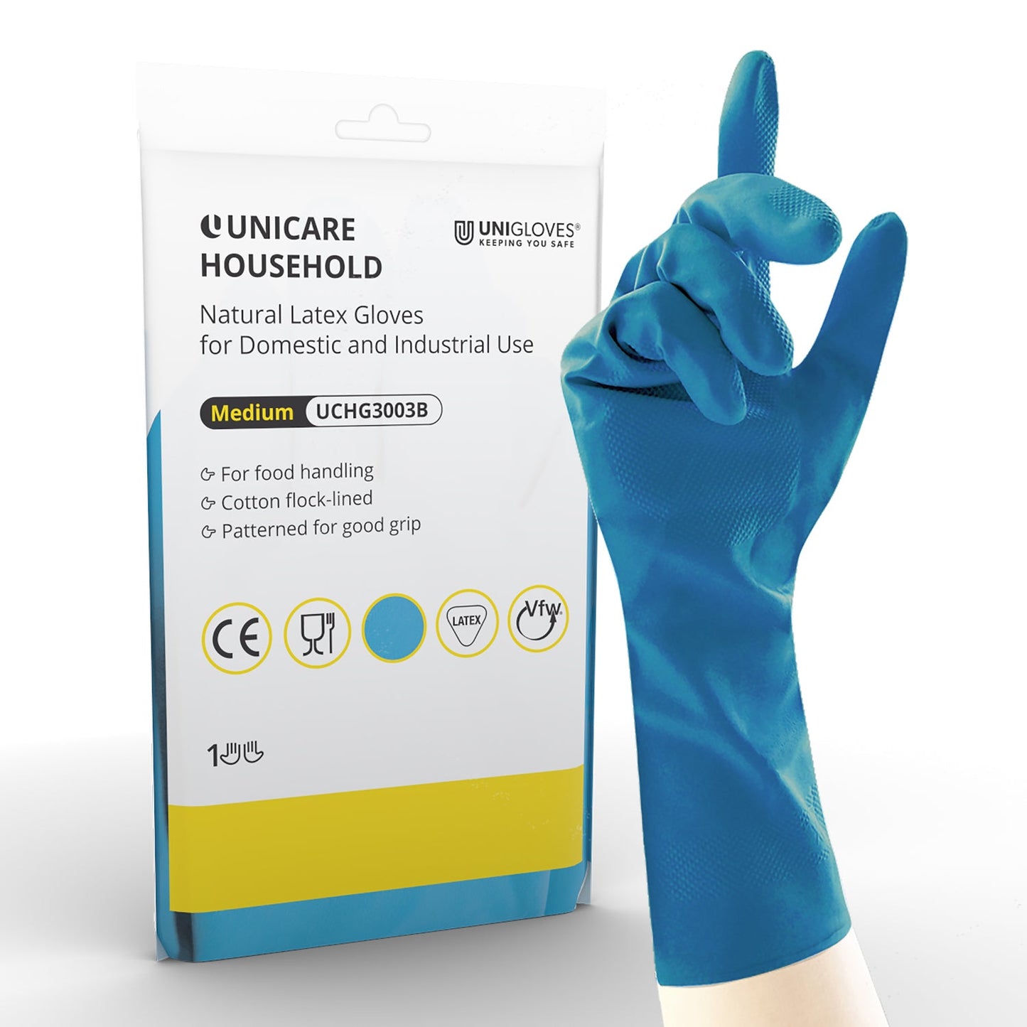 Unicare Household Blue (12 Pairs)