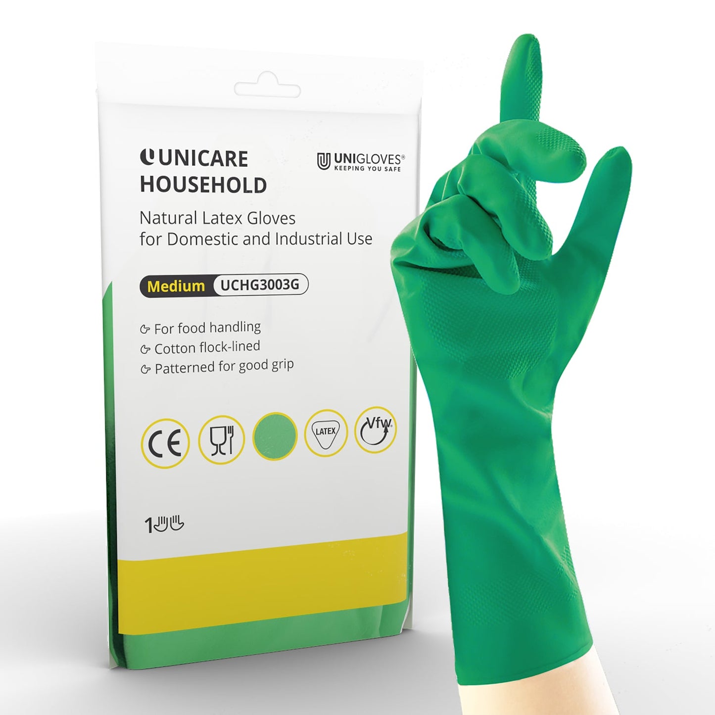 Unicare Household Green (12 Pairs)
