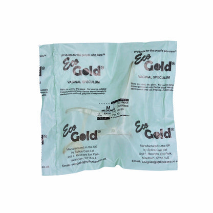 EcoGold Speculum Medium (Sterile) With Lock - Green x 25