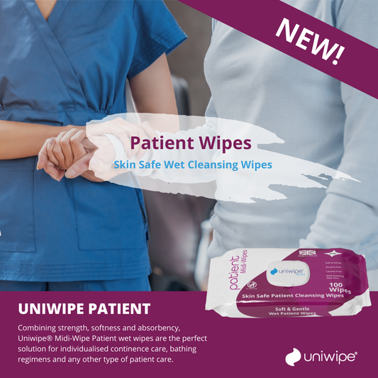 Uniwipe - Patient Wet Cleansing Wipes (Pack of 100) - Case of 27 Packs