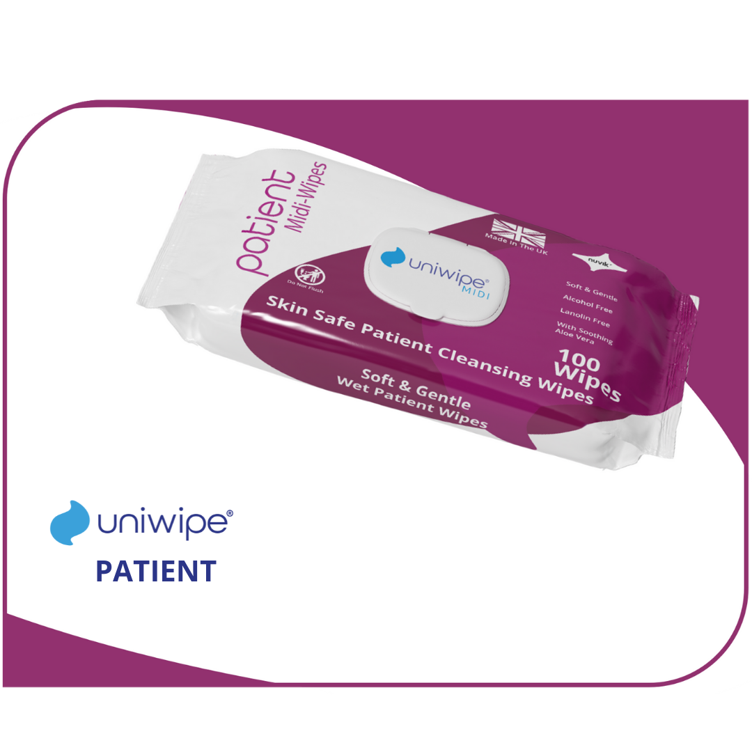 Uniwipe - Patient Wet Cleansing Wipes (Pack of 100) - Case of 27 Packs