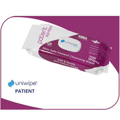 Uniwipe - Patient Wet Cleansing Wipes (Pack of 100) - Case of 27 Packs