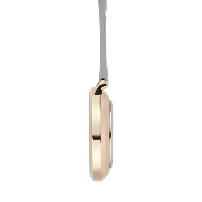 Annie Apple Nurses Fob Watch - Aurora - Marble/Rose Gold/Grey - Leather - 35mm