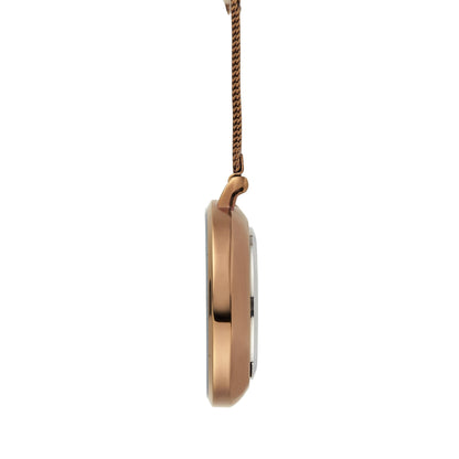 Annie Apple Nurses Fob Watch - Aurora - Rose Gold/Brown - Mesh - 35mm