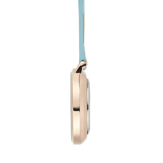 Annie Apple Nurses Fob Watch - Aurora - Pearl/Rose Gold/Blue - Leather - 35mm