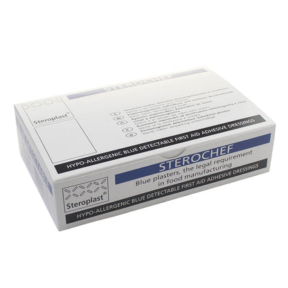 Sterochef Blue Detectable Plaster 7.5cm x 2.5cm x 100