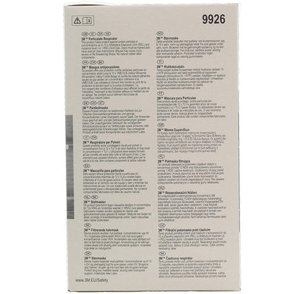 3M™ Particulate Respirator Face Mask FFP2 Valved - 9926 - Box of 10 - CLERANCE - Expiry 05/2024
