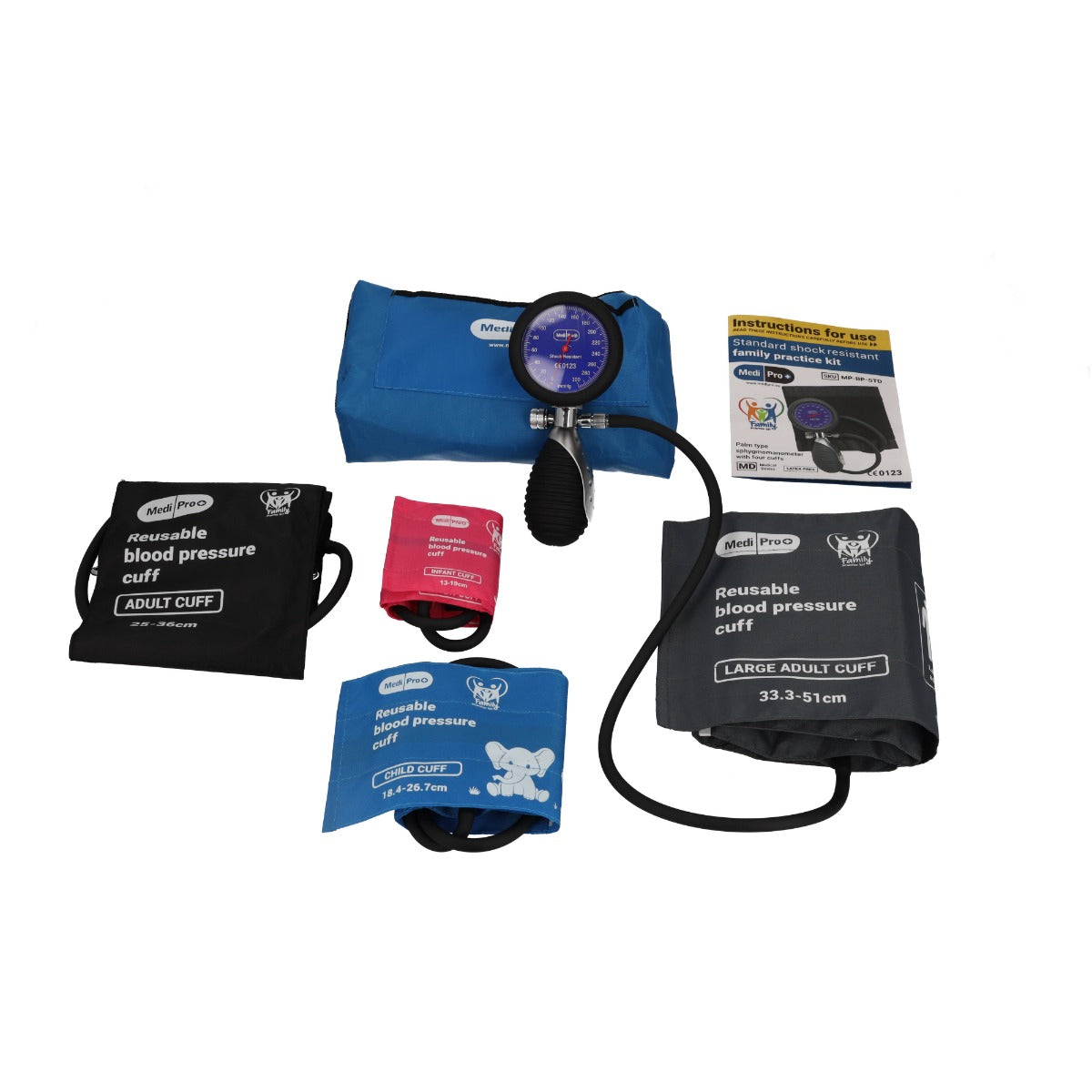 MediPro Sphygmomanometer With Adult & Child Cuffs - Over Engraved