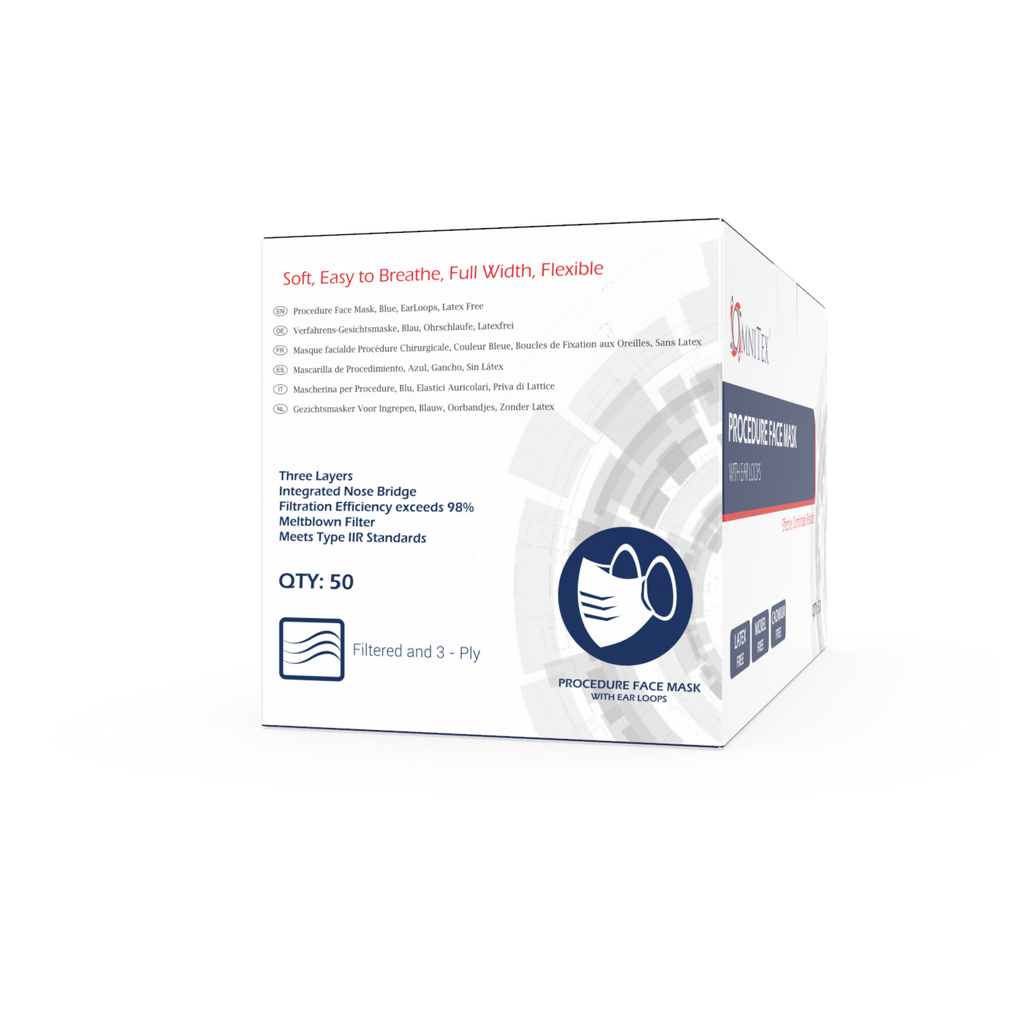 Type IIR Surgical Face Mask  x 50 - Blue