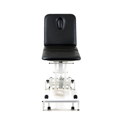 Stabil Komfort 3-Section Hydraulic Plinth - White Frame - Navy Blue Upholstery