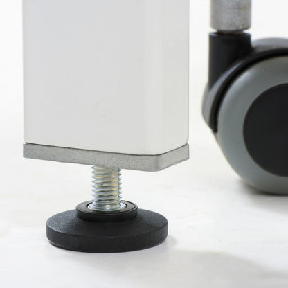 Stabil Komfort 3-Section Hydraulic Plinth - White Frame - Navy Blue Upholstery