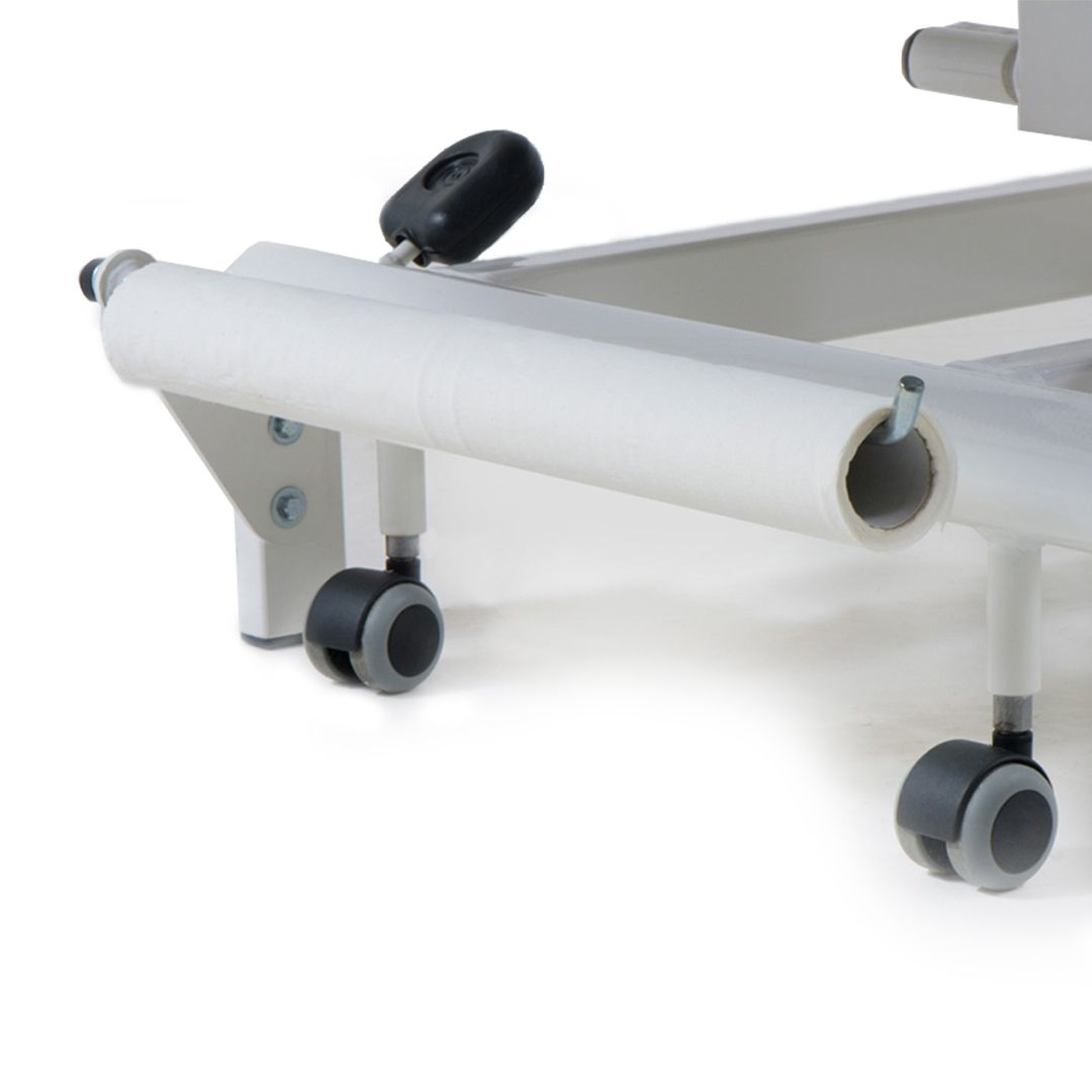 Stabil Komfort 3-Section Hydraulic  Plinth - White Frame - Black Upholstery