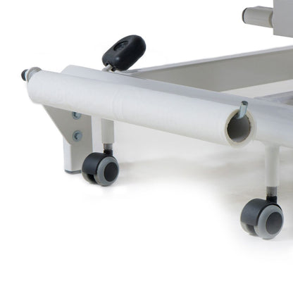 Stabil Komfort 3-Section Hydraulic Plinth - White Frame - Navy Blue Upholstery